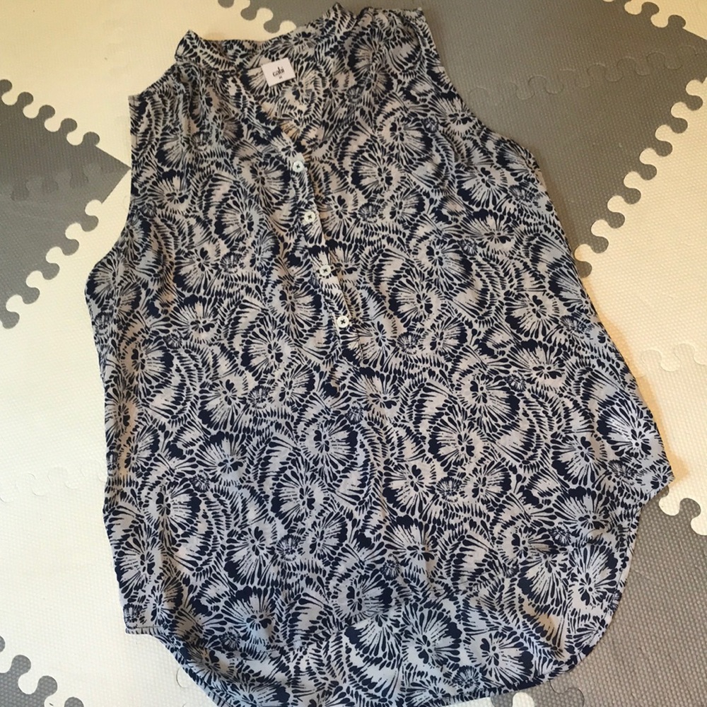 CAbi Blue Print High Lo Tunic